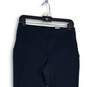 NWT Womens Navy Blue Flat Front Elastic Waist Bootcut Leg Ankle Pants Size Small image number 3