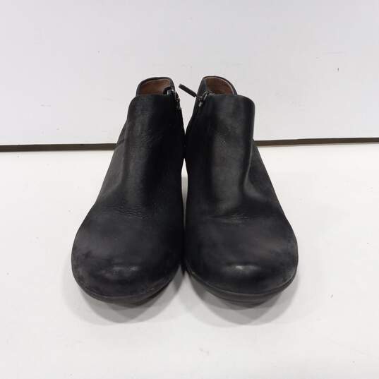 Dansko Black Leather Heeled Boots Size 36 image number 1