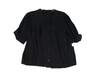 Axcess Women's Black Short Sleeve Crew Neck Tight Knit Cardigan Sweater Size Large image number 1