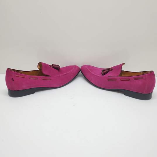 Maurice by JC Studio Suede Tasseled Loafers Men's 11.5 in Pink image number 4