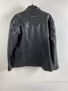 US Polo Assn Men Black Leather Jacket XL alternative image