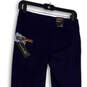 NWT Womens Blue Regular Fit Flat Front Pockets Wide Leg Dress Pants Size 2P image number 4