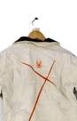 Womens White Long Sleeve Collared Pockets Full-Zip Ski Jacket Size 12 image number 4