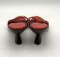 Salvatore Ferragamo Women's Orange Leather Heel Slides Size 8.5 image number 5