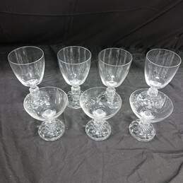 Bundle of Assorted Clear Crystal Wine Glasses