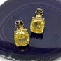 Designer Juicy Couture Gold-Tone Classic Cluster Square Stud Earrings image number 1