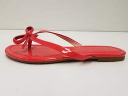Kate Spade New York Red Patent Leather Thong Sandals Women's Size 6 alternative image