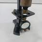 Vintage Brass Compound Microscope In Wood Box image number 4