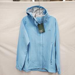 NWT L.L. Bean WM's Cascade Blue Cresta Stretch Rain Jacket & Hood Size MM