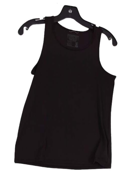 Womens Black Sleeveless Round Neck Pullover Tank Top Size X-Small image number 1