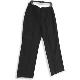 Womens Black Pleated Front Elastic Waist Pull-On Dress Pant Size 12 alternative image