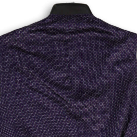 NWT Mens Black Purple Welt Pocket Button Front Vest Size 42R image number 4