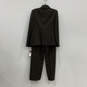 NWT Womens Brown Pinstripe Long Sleeve Two-Piece Suit Pants Set Size 10 image number 2
