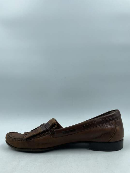 Authentic Bally Fringe Brown Loafers M 10M image number 2