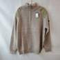 Hill Walker Oatmeal Wool Long Sleeve Quarter Zip Sweater Size Large - Tags Attached image number 1