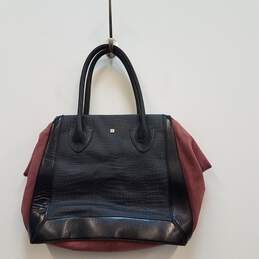 Pour La Victoire Croc Embossed Shoulder Bag Black Red