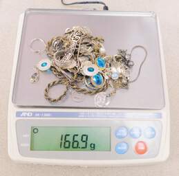 925 Sterling Silver Scrap Jewelry & Stones 166.9g