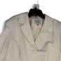 Womens White Notch Lapel Long Sleeve Three Button Blazer Size 20W image number 3