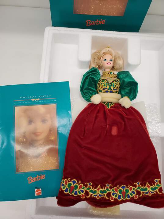 Barbie Mattel Holiday Jewel Porcelain Collection 1995 Doll image number 1