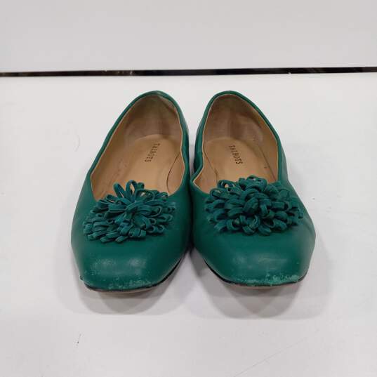 Talbots Women's Green Slip-On Flats Size 9.5 image number 2