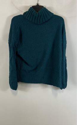 NWT Seven7 Womens Chenille Green Knitted Long Sleeve Pullover Sweater Size Small alternative image