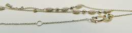 10K White Gold Beaded Anklet With 14K Clasp for Repair 1.9g alternative image