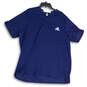 Adidas Mens Blue Crew Neck Short Sleeve Pullover T-Shirt Size 2XL image number 1
