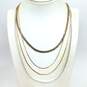 Artisan 925 & Vermeil Box Omega & Braided & Serpentine Chain Necklaces Variety 34.4g image number 1
