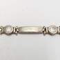 Sterling Silver Crystal Panel Bracelet 13.6g image number 3