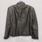 Jones New York Women's Gray Leather Jacket Size M image number 2