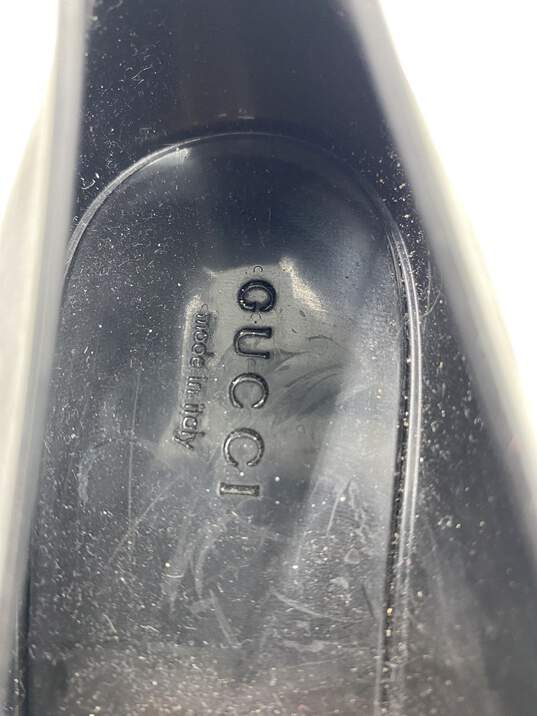 Authentic Gucci GG Black Rubber Wedge Sandal W 8 image number 5