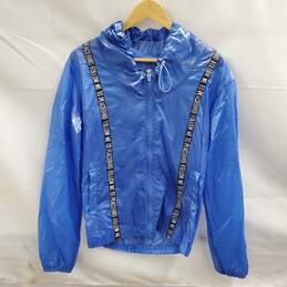 Peacebird Blue Zip Up Lightweight Hooded Jacket Women's Size M