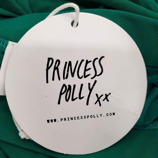 Princess Polly Women Green Ruched Mini Skirt Sz 0 NWT image number 5