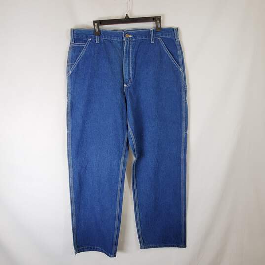 Carhartt Men Blue Jeans 38x32 image number 1