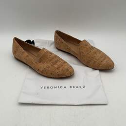 Veronica Beard Womens Griffin Beige Cork Almond Toe Slip On Loafer Flats Size 9 alternative image