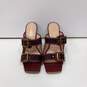 Coach Women's Kyle Wine Sandals with Calf Fur Size 10B NWT image number 1