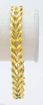 Elegant 14K Yellow Gold Fancy Link Chain Bracelet 14.1g image number 3