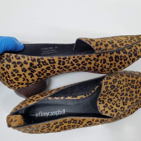 Wm VTG. Jeffrey Campbell Viona Shoes Animal Hair Loafers Sz 10 image number 3