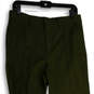 NWT Womens Green Flat Front Slash Pocket Straight Leg Dress Pants Size 32R image number 3