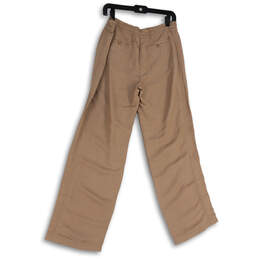 Womens Tan Flat Front Slash Pocket Straight Leg Casual Chino Pants Size 8 alternative image