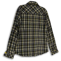 Mens Multicolor Plaid Long Sleeve Pockets Collared Button-Up Shirt Size L alternative image