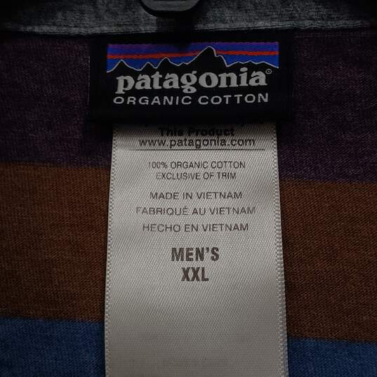 Patagonia Men's Organic Cotton SS Striped Polo Shirt Size XXL image number 3