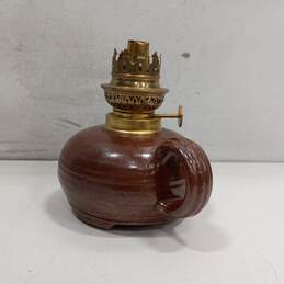 Gaudard Miniature Brass/Ceramic Oil Lamp