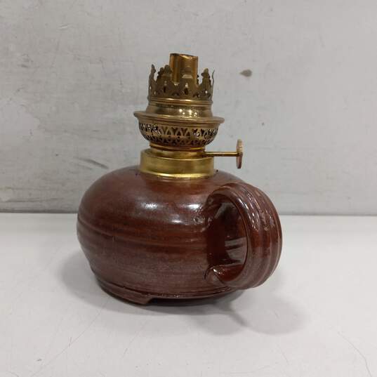 Gaudard Miniature Brass/Ceramic Oil Lamp image number 1