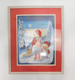 Pair Of Marianne Welander Folk Art Winter Holiday Christmas Seasonal Art Prints alternative image