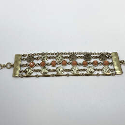 Designer Lucky Brand Gold-Tone Crystal Stone Multi Strand Chain Bracelet alternative image