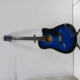 Blue Acoustic Electric Guitar