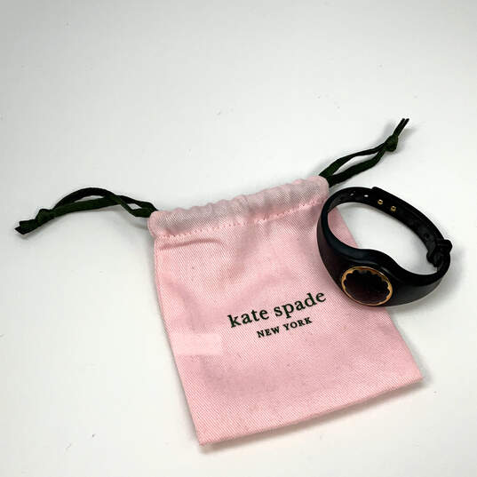 Designer Kate Spade Gold-Tone Black Dial Adjustable Strap Activity Tracker image number 5