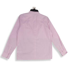NWT Womens Pink Mandarin Collar long Sleeve Button-Up Shirt Size 8 alternative image