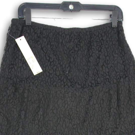 Womens Multicolor Pleated Ruffle Midi A-Line Skirt Size Medium image number 4